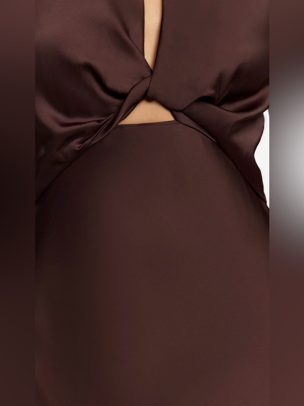 NEW Significant Other Molly Satin Cutout Long Sleeves Dress Sz 8 - Picture 3 of 8